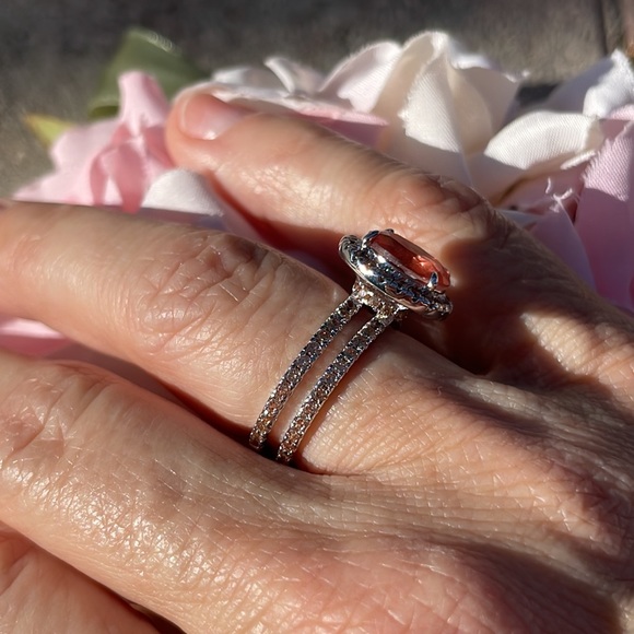 Stunning Sunrise Orange Quartz Ring - Picture 7 of 8